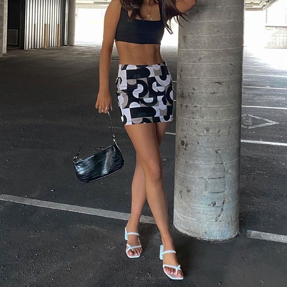 Y2K 2000s 90s mini skirt/skort vintage floral pattern summer hippie retro artsy - Picture 6 of 6